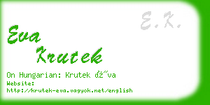 eva krutek business card